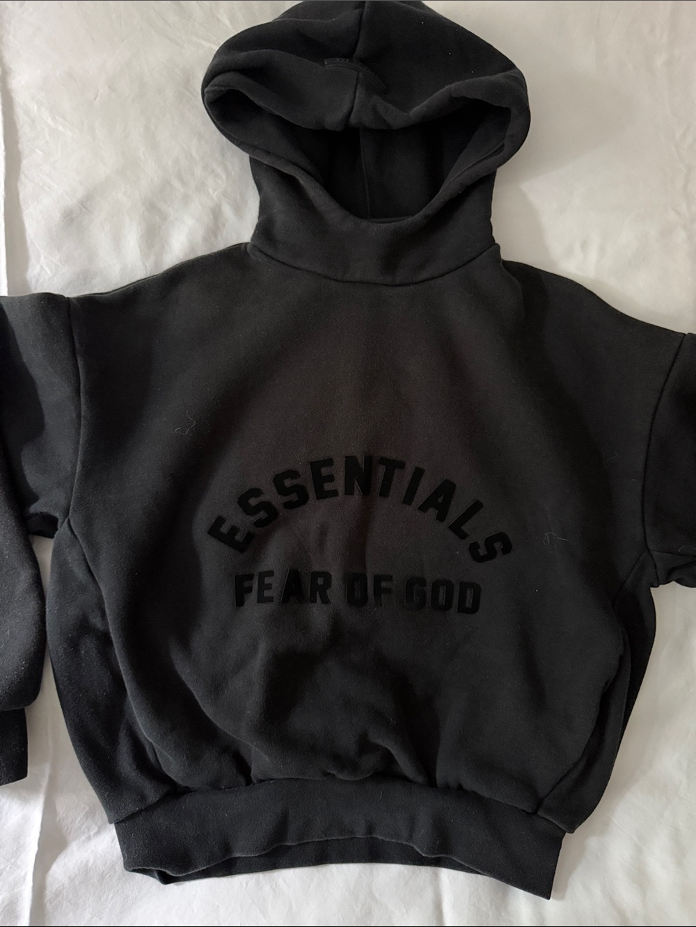 Fear of God Black ESSENTIALS Pullover Hoodie